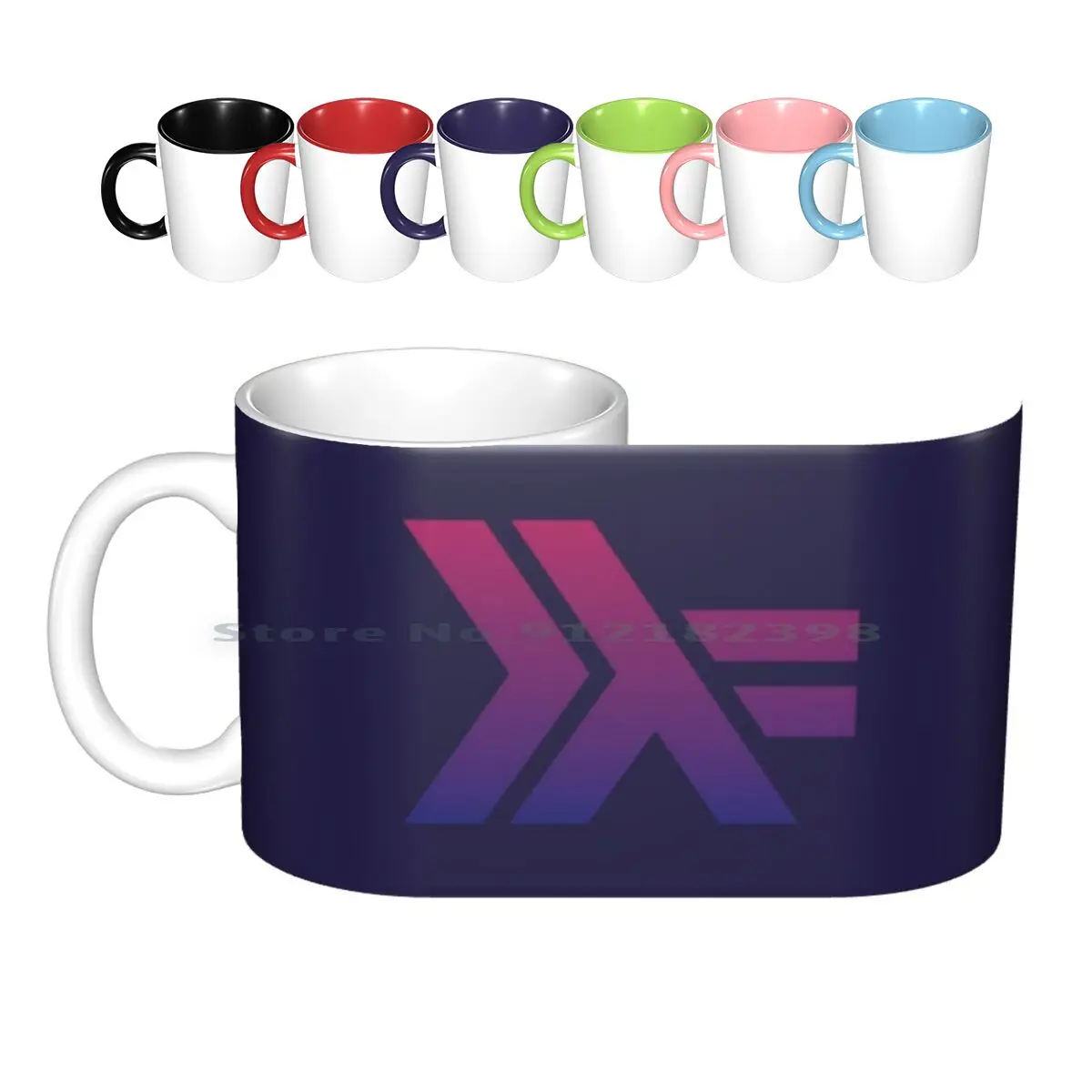 Haskell-tazas de cerámica con gradiente para amantes, tazas de café, leche, té, Haskell, Elm, Haskell, Lang, Haskell 80, amplia, Linux, programación