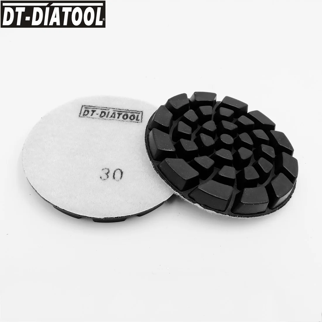 DT-DIATOOL 9 buah/set Dia 4 inci/100mm Grit #30 berlian lantai memperbarui cakram pengamplasan beton pemoles bantalan untuk lantai Terrazzo