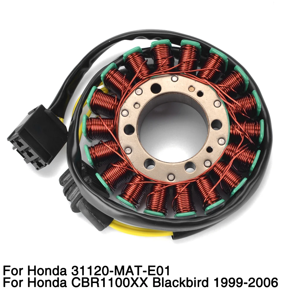 

Motorcycle Ignition Magneto Stator Coil Fit for Honda CBR1100XX CBR 1100XX 1100 XX Blackbird Black Bird 1999-2006 31120-MAT-E01