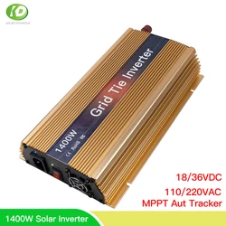 1400W 가정용 태양 광 인버터 MPPT 18V 24V 30V 36V 그리드 타이 인버터 변환기, 110V 220V AC 36 60 72 셀 PV 패널