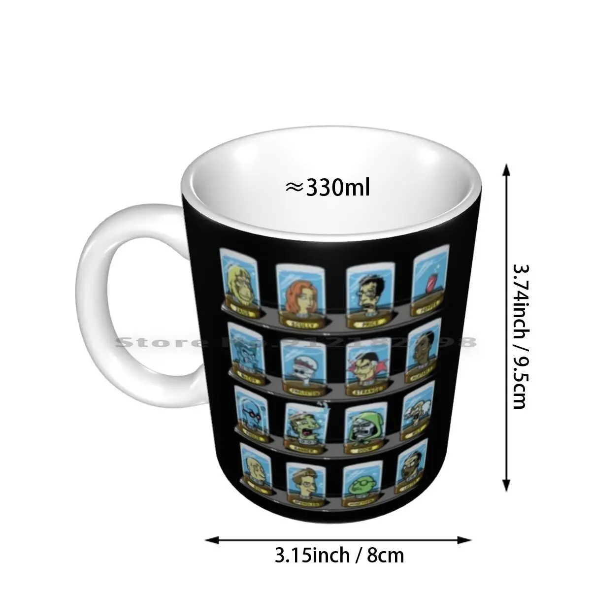 2.0 Ceramic Mugs Coffee Cups Milk Tea Mug Awesome Cool Vector Parody Pop Culture Selling Sale Tv Movie Comic Cartoon Anime