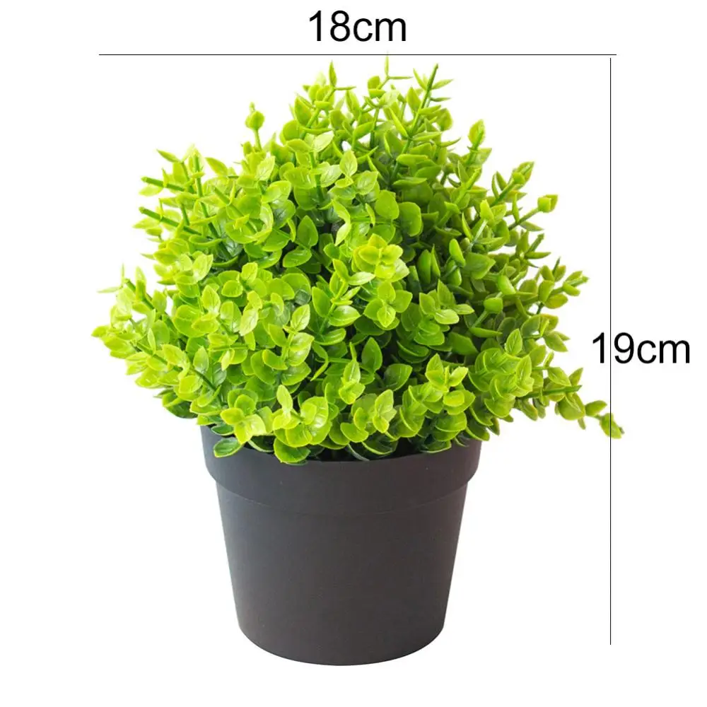 1Pc erba artificiale verde Bonsai in vaso arredamento arredamento Desktop Decor per giardino domestico balcone Decor piante piante finte