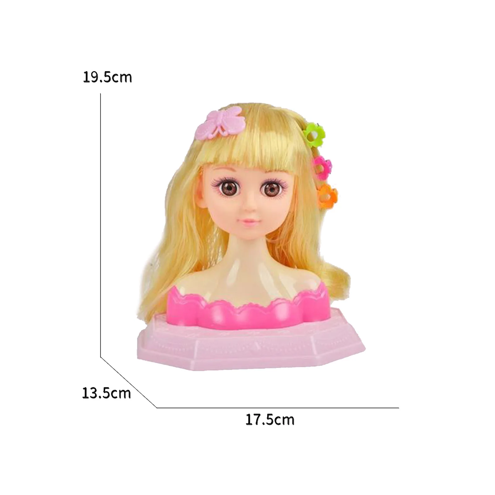 Girls Doll Head Playset Hair Styling Doll Head With Accessories Cultivating Games Girl Games