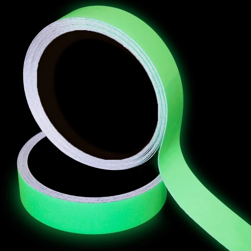 5M/Roll Green Luminous Self-Adhesive Tape Glow In The Dark Party Supplies DIY Wall Sticker Fluorescent Safety Emergency Stairs