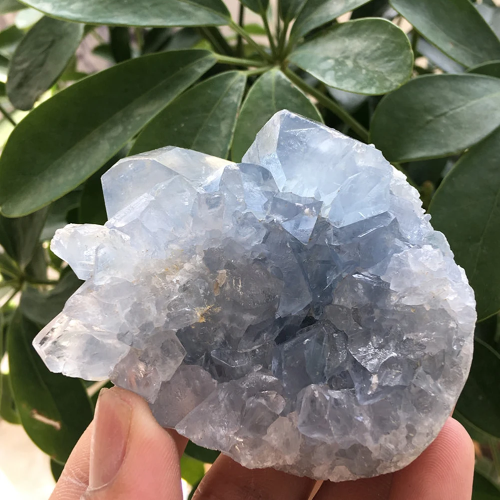 Natural Crystal Stone Celestite Stone Blue Crystal  Cluster Mineral Ornaments Mineral Specimen For Decoration