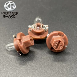 10pcs T5 Bulbs Lamps for Audi Mercedes Benz BMW Opel Volvo Dashboard Instrument 12V 1.5W BrownBase