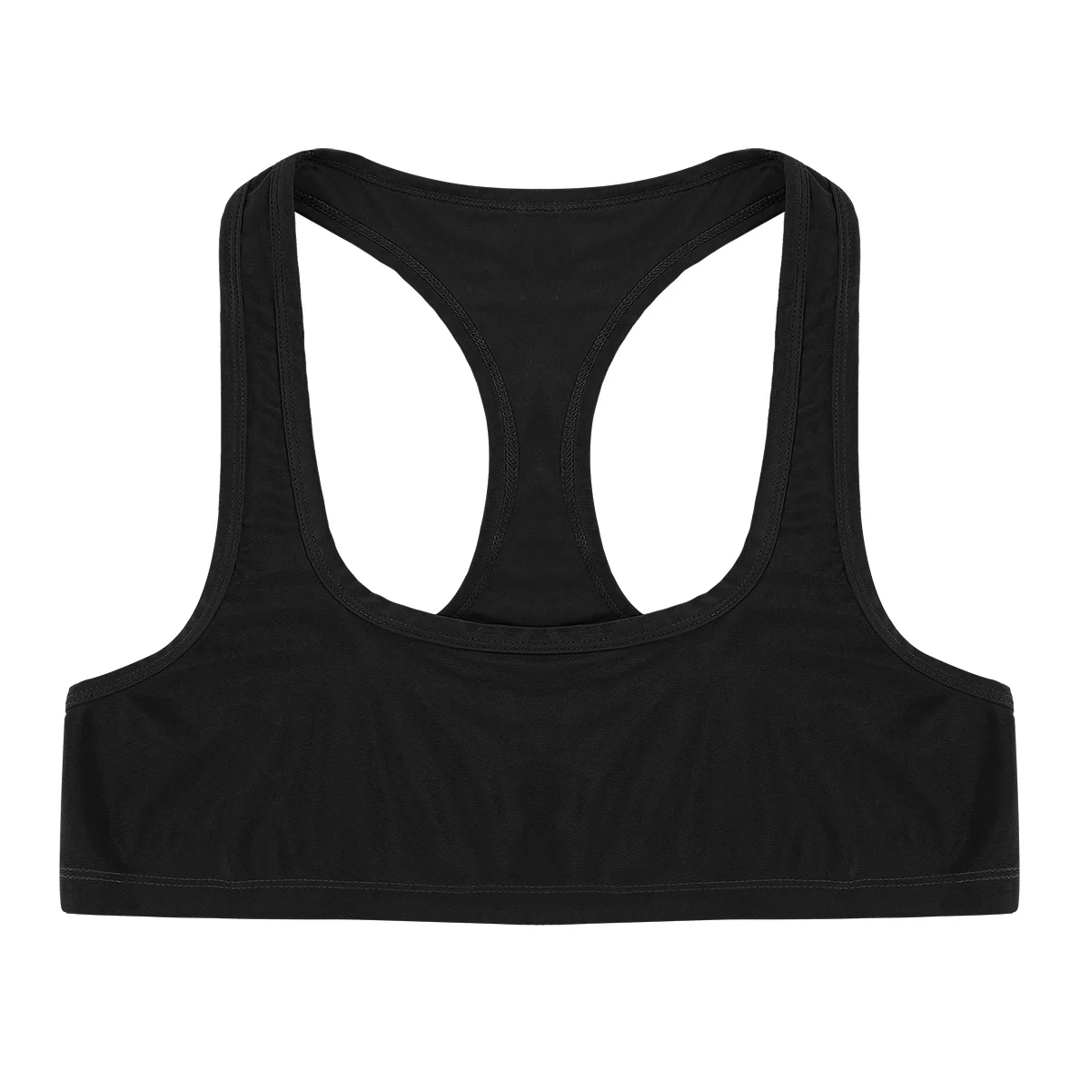 Men Sleeveless Y Back Muscle Tank Top Clubwear Stage Costume Crop Top Performance Sexy Mini Shirts Sports Bra Male Fitness Vest