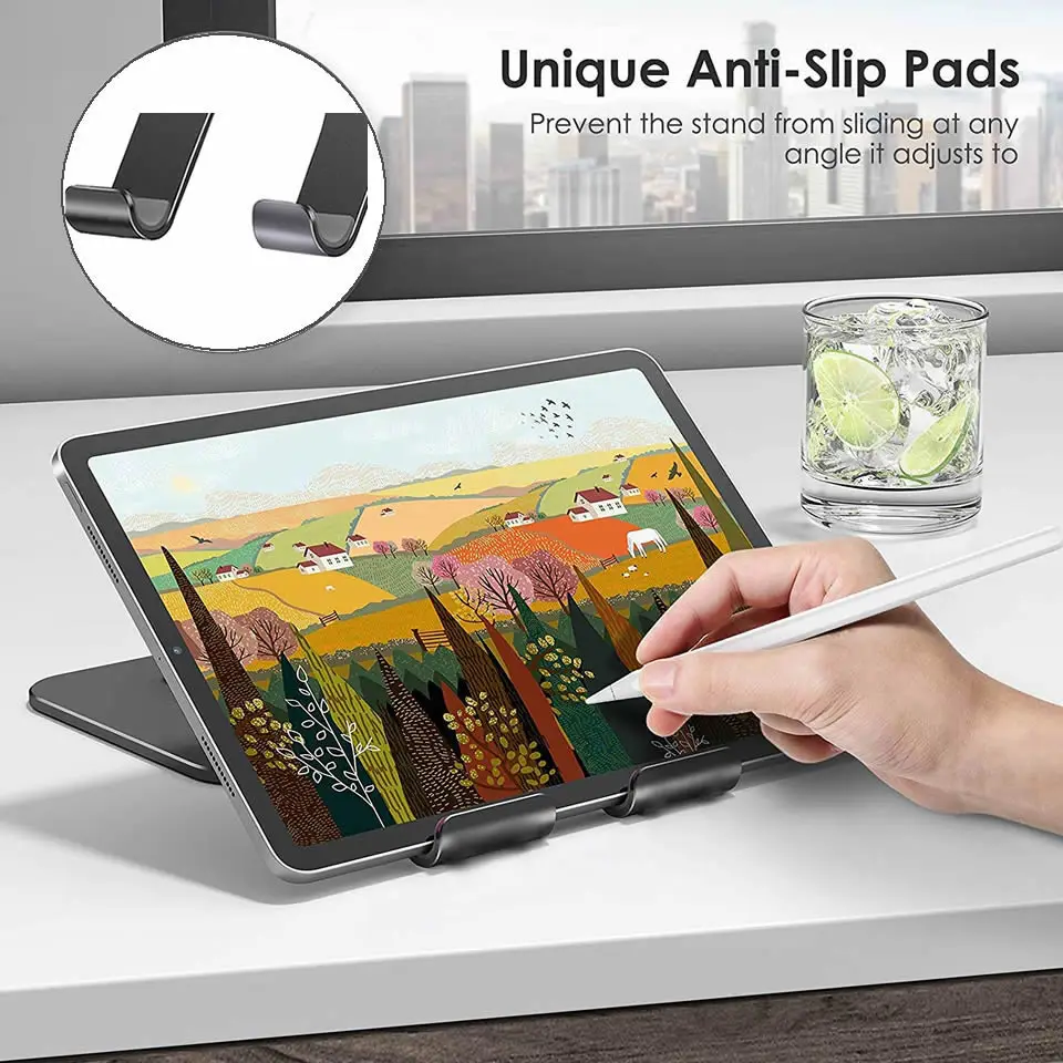 Tablet Stand Desktop Adjustable Foldable Holder Dock Cradle for iPad Pro 12.9 11 10.2 Air Mini 2020 Samsung Xiaomi Mi Pad Huawei