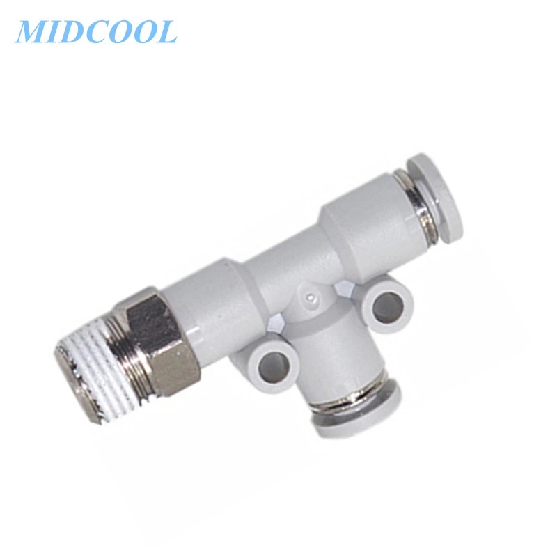 One-Touch Fitting PED Series PED4M5/01/02 PED6M5/01/02/03 PED801/02/03/04 PED10 PED12 Threaded Type Male Run Tee
