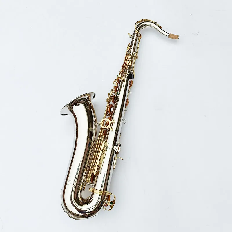 Made in France Tenor Saxophone STS-802 Silvering Gold Keys Sax Tenor Mouthpiece Ligature Reeds Neck Musical Instrument