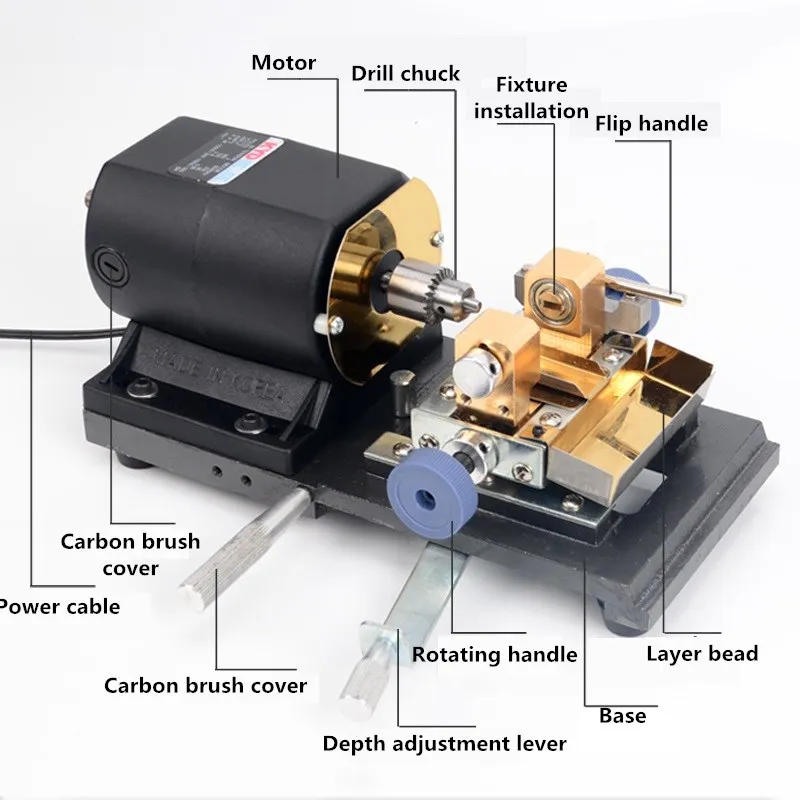 220V 320W Stone Pearl Drilling Machine Jewelry Making Equipments Electric Jade Hole Punch Drilling Machine Chuck 0.3-4mm