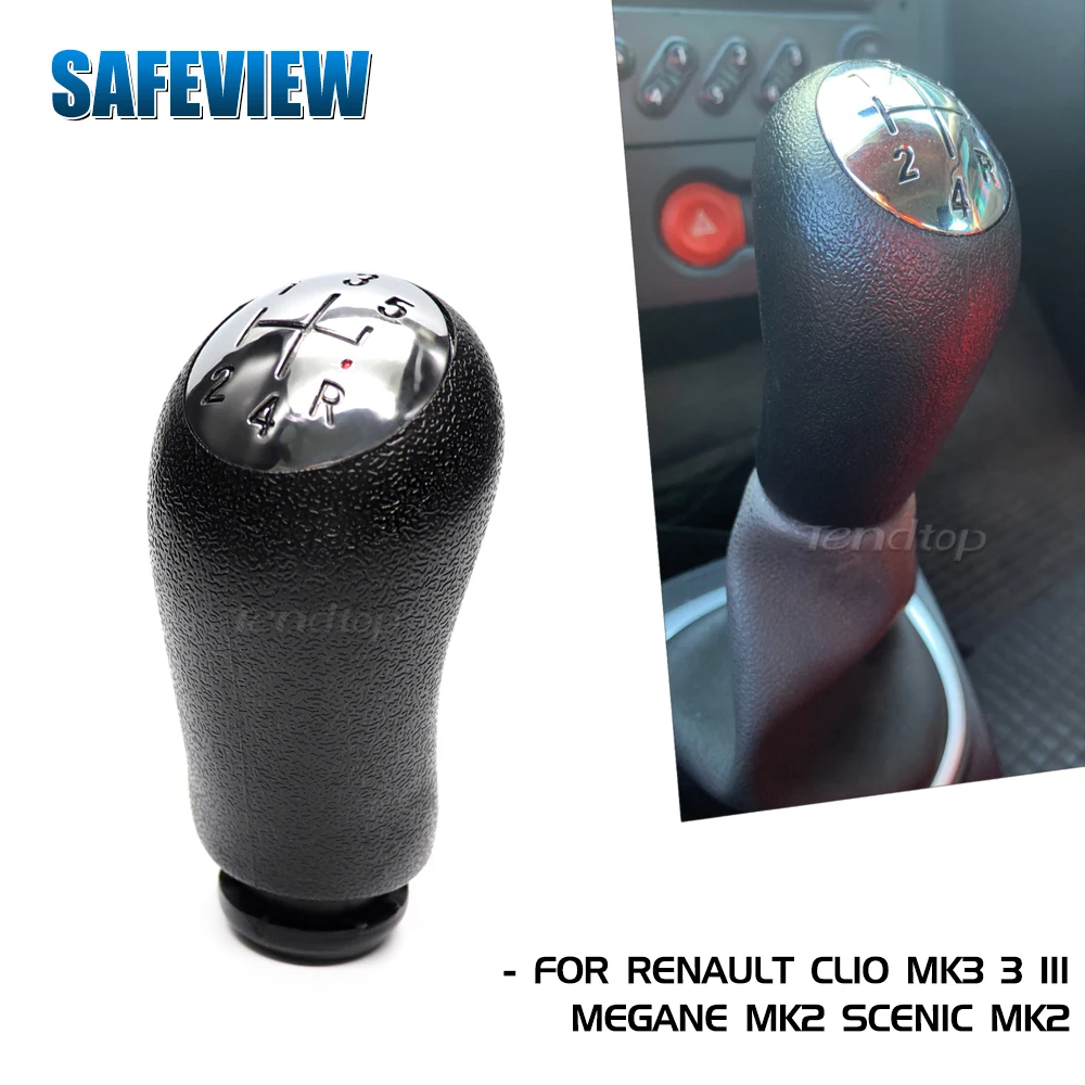 1Pcs 5/6 Speed Gear Shift Knob Lever Stick Boot Case Head Ball Car Accessories For RENAULT CLIO MK3 3 III MEGANE MK2 SCENIC MK2