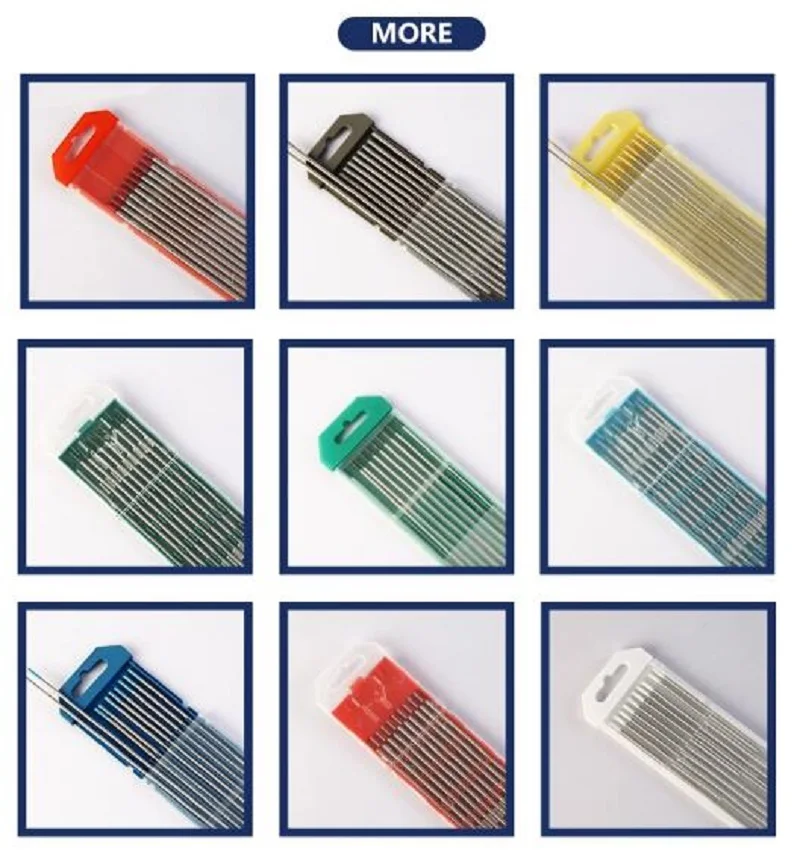 Elettrodo WP20 del tungsteno di alta qualità per saldatura nella dimensione differente 10 pz/pacchetto
