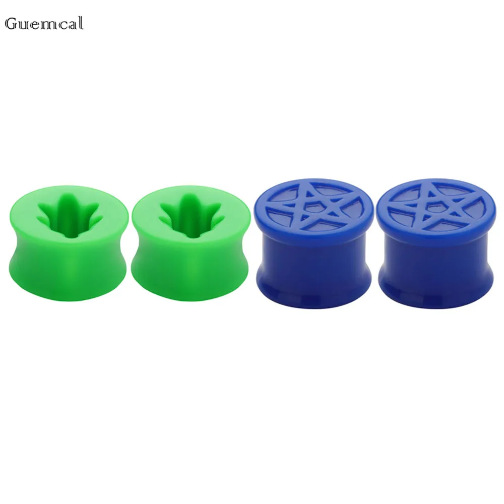 

Guemcal 2pcs Fashionable and Simple Hollow Cylindrical Ear Expander Exquisite Piercing Jewelry