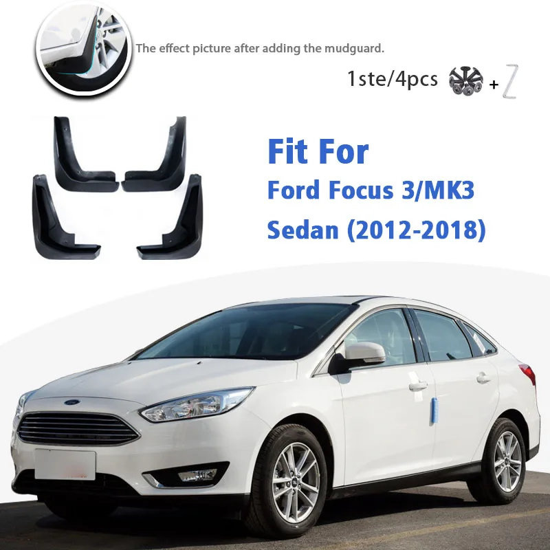 Mudguard For Ford Focus 3/MK3 Hatchback/Sedan 2012-2018 Front Rear Mudflaps Mudguards car Accessories Mud Flap Guards Splash