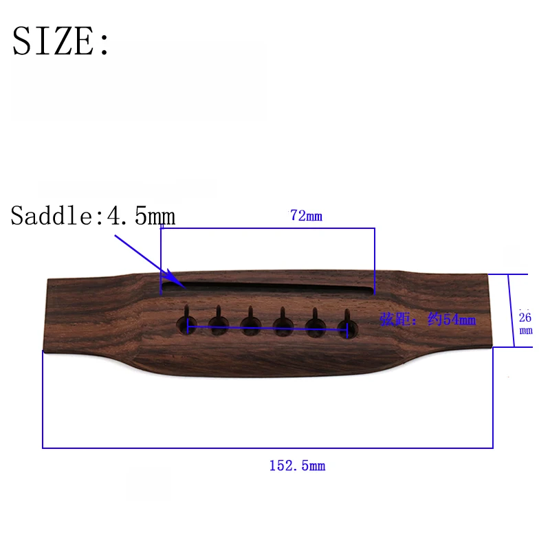 Backhand Guitar Left handed guitar Bridge Replacement Parts Acoustic  Guitar Accessories  Indian Rosewood