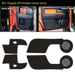 4 pcs Interior 3D Carbon Fiber Doors Side Edge Anti-kick Protection Pad Sticker For Toyota FJ Cruiser 07-2013