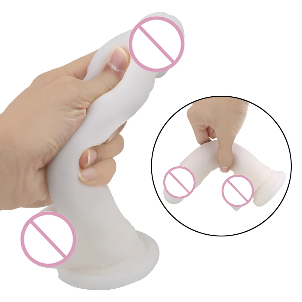 21cm Soft Big Animal Dildos for Women Anal Plug Vaginal Massager Realistic Horse Penis Female Masturbation Sex Toys Erotic Goods