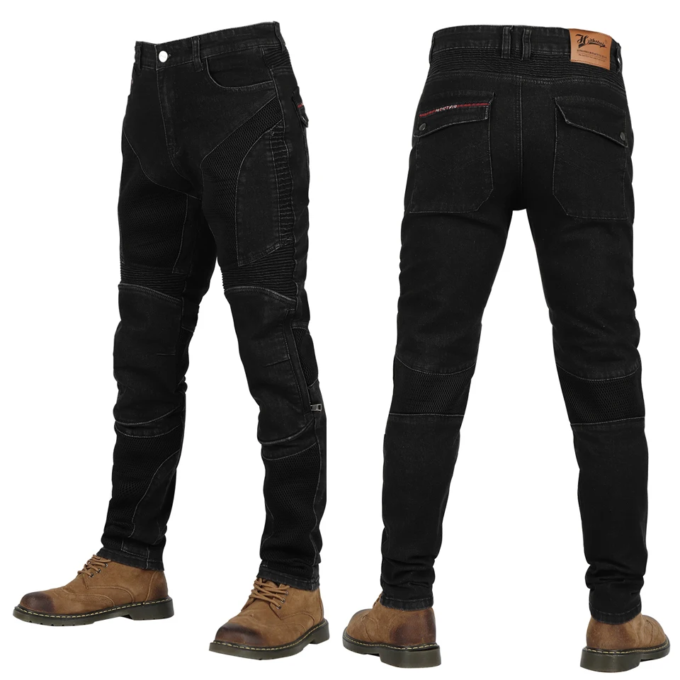 Kevlar Motorrad-Jeans für Herren Sommer-Fahrhosen Blaue Dirt-Bike-Hosen Abriebfest mit Netzbelüftung Langlebig – Detail 16