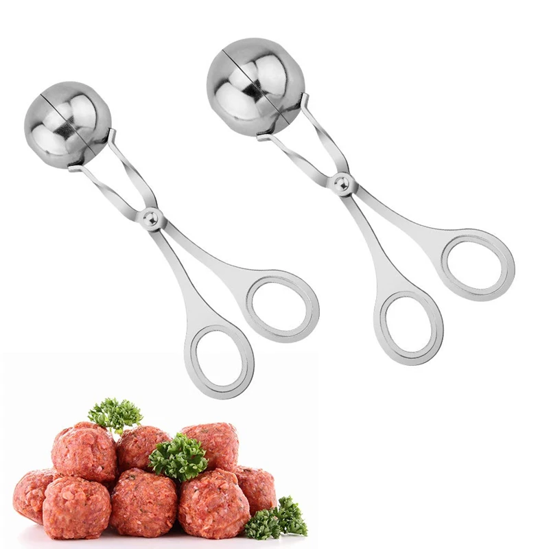 Lmetjma bola de carne de aço inoxidável, fabricante de bola de carne recheada, antiaderente, carne de peixe, fabricante de bola de carne, ferramentas de cozinha kc0298