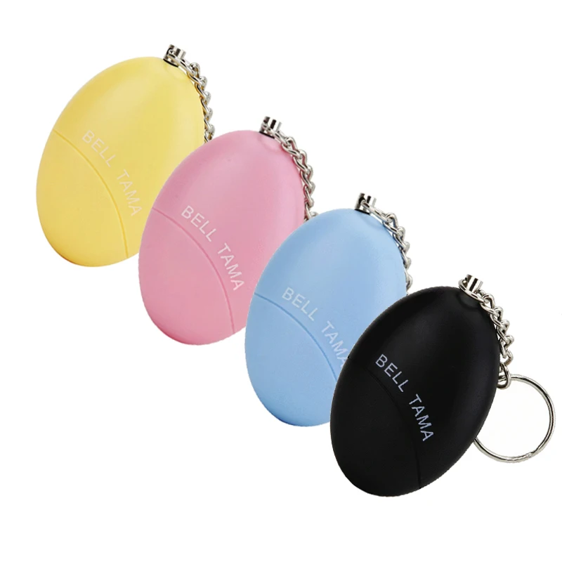 48pcs/lot Personal Self Defense Alarm Keychains 120dB Egg Shape Girl Women Security Protect Alert Scream Loud Safety Panic Rape