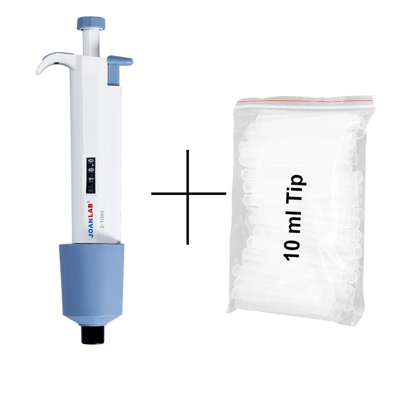 DXY 1-10ml Digital Adjustable Micro Pipette Micropipette Pipettor Gun With 10ml Tip