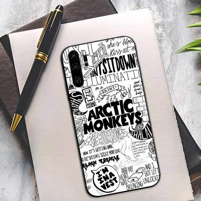 TOPLBPCS arctic monkeys Special Silicone Black Phone Case for huawei P8 P9 p10 p20  P30 P40 pro lite psmart 2019