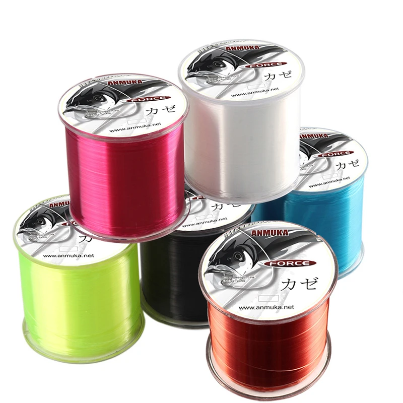 500m Lure Fishing Line Sinking High Abrasion Resistance Nylon Line Fishing White Brown Fishing Accessories Fishing Sub Main Line