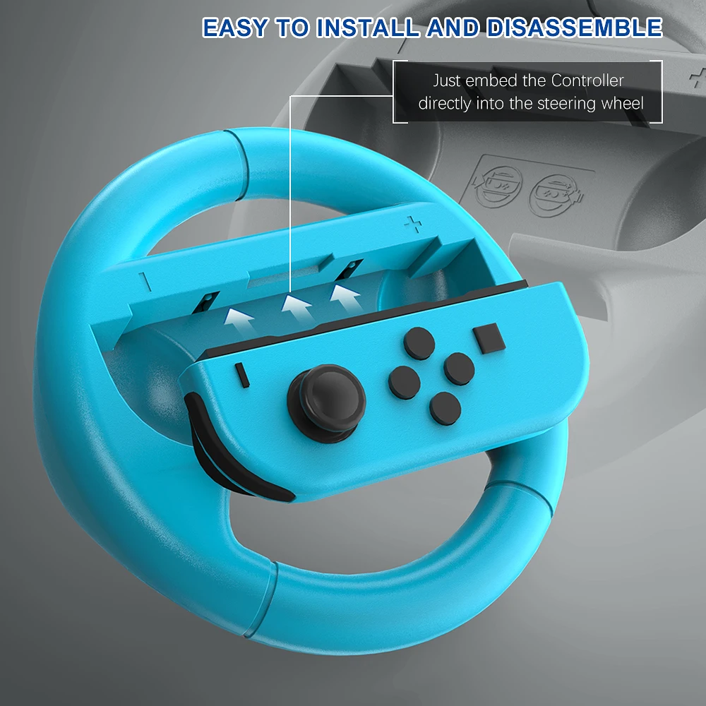 ABS SL & SR Racing Games Accessories Switch Joy Con Controller Grip Steering Wheel Controller Holder for Nintendo Switch Oled