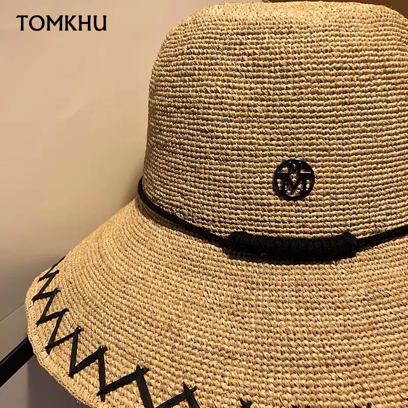 Summer Lady Elegant Raffia Straw Hat Fashion Blogger with the Same Korean Version of the Foldable Retro Big-edge Shade Hat Femal