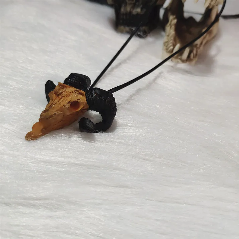 Ram Skull Pendant Necklace 3D Printed Baphomet Wicca Evil Goat Skull Horned Devil Punk Gothic fashion men women gift 2020 new