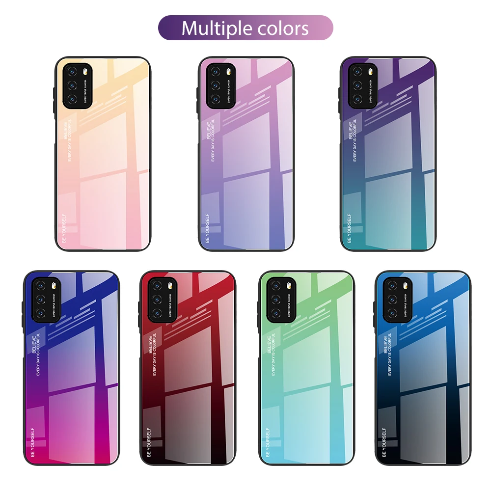 X3pro Case Gradient Glass Cover For Xiaomi Poco X3 NFC X5 X3 Pro F3 Poco X3 X5 X6 F6 Pro X5pro Case Hard Funda Shockproof Coque