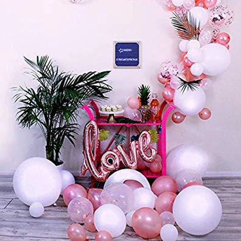 100pcs Balloons Arch Garland Decoration Kits For Wedding Rose Gold Love Foil Ballon Baby Shower Birthday Party baloon Decor