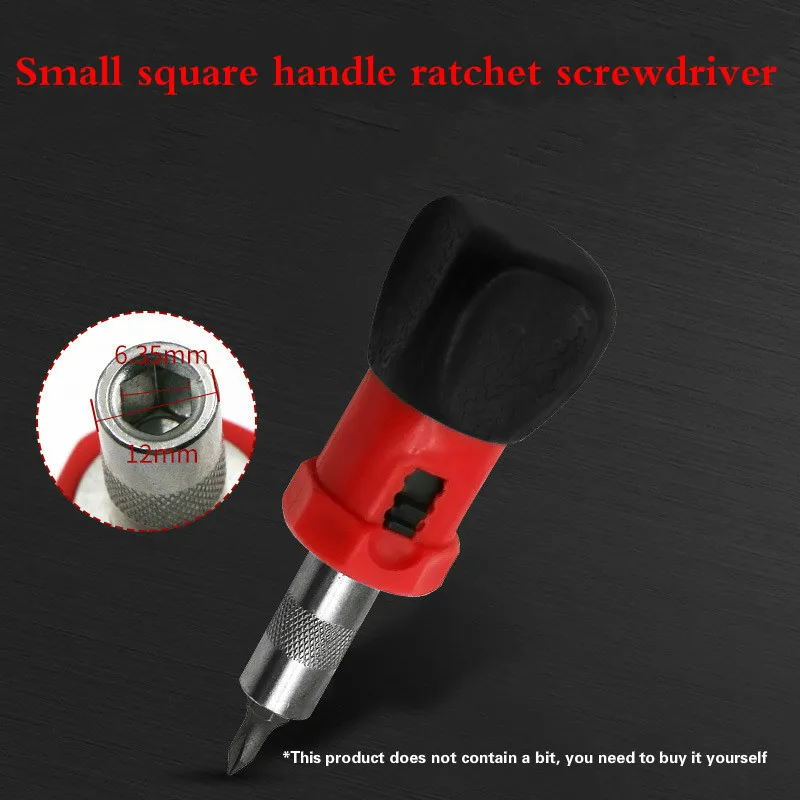 Premium Carbon Steel กุญแจไขควงประแจ Ratchet Socket Mini Square สกรูไดร์เวอร์เครื่องมือ6.35มม.