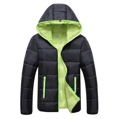 Autumn and Winter New Men\'s Cotton-padded Jacket with Hooded Couples Cotton-padded Jacket Parkas