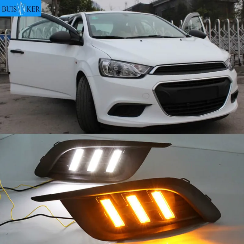 

1Pair Daylight lamp For Chevrolet Chevy AVEO Sonic 2014 2015 LED DRL Daytime Running Lights