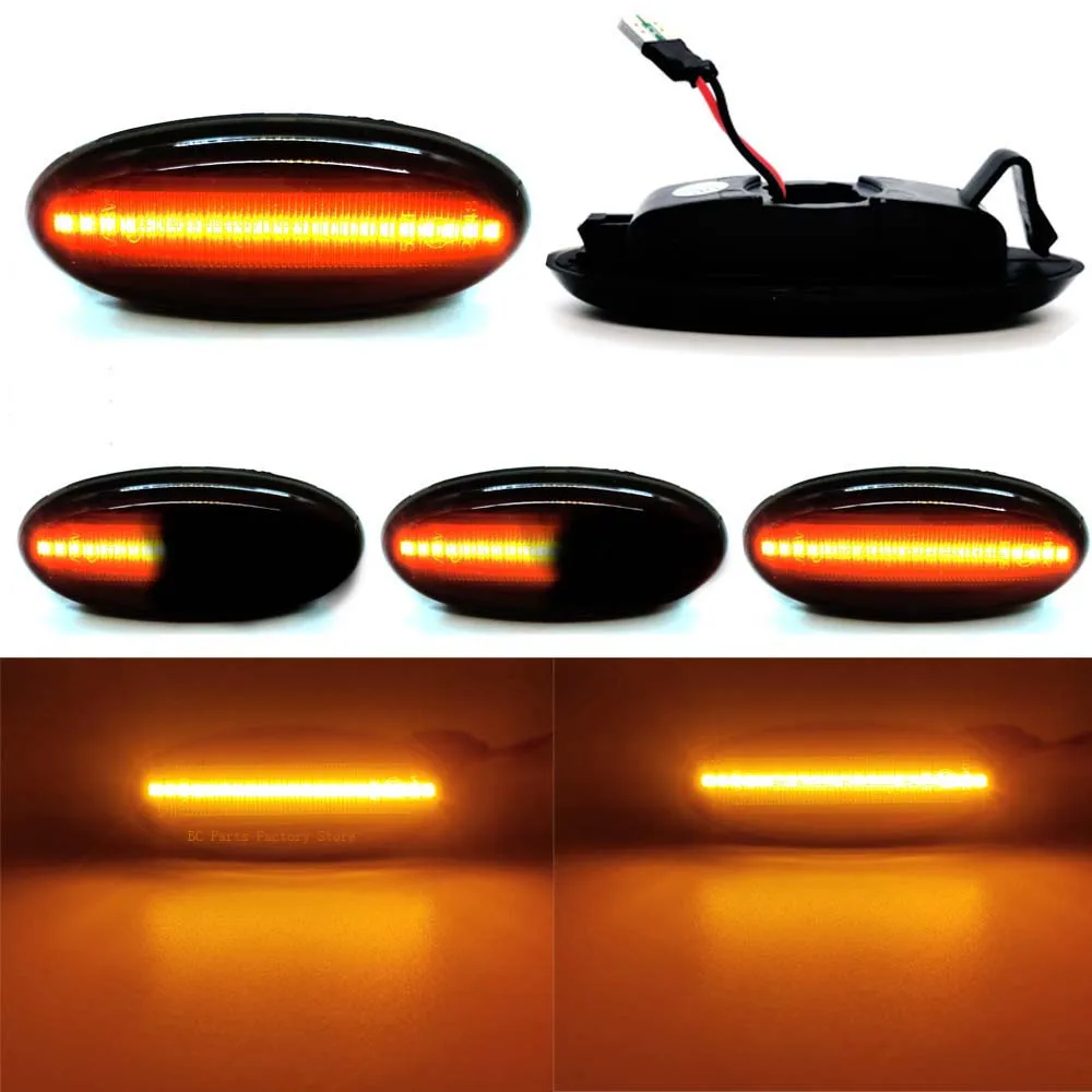 2pc Dynamic LED Side Marker Light Blinker Turn Signal indicator For Mazda MPV B2500 Pick Up 323 Etude P5 323F Astina Error Free