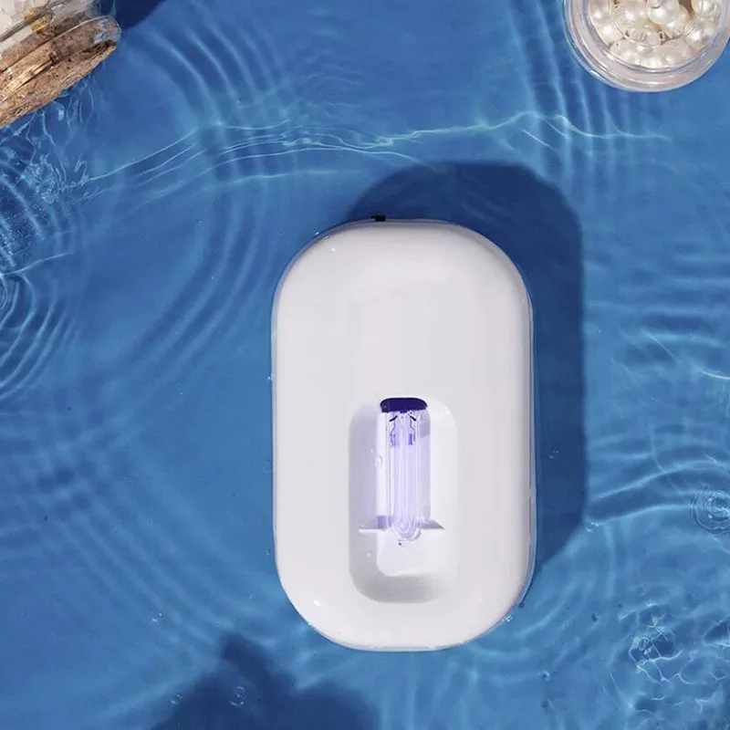 Waterproof Uv Rechargeable Uvc Germicidal Lamp + Ozone Self-sterilization Household Bathroom Disinfection And Deodorization Lamp
