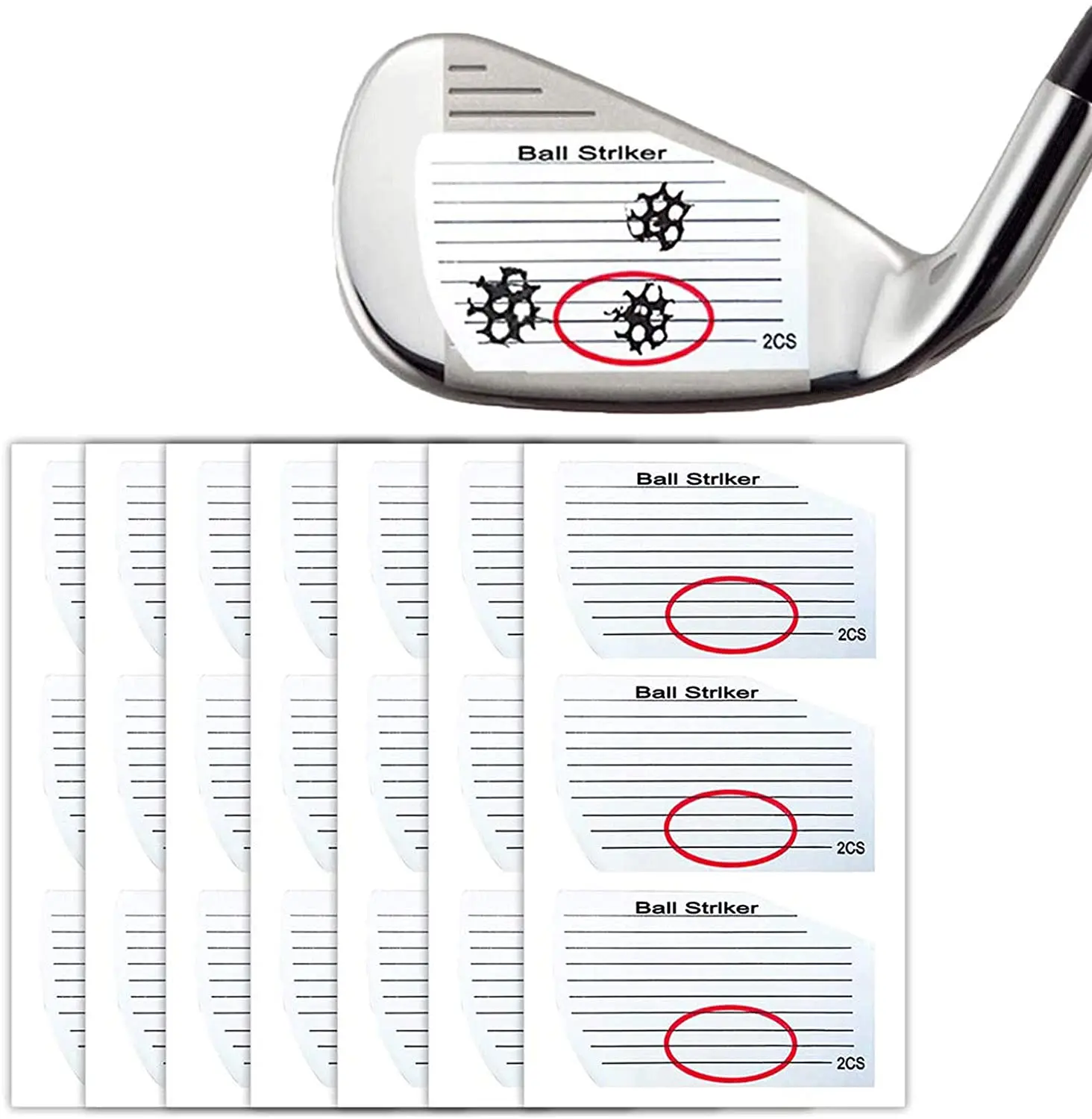 Golf Club Impact  Label Tape Sticker Practice For Iron Woods Wedge Club Test Paper Training Aid Accessories Drop Shipping