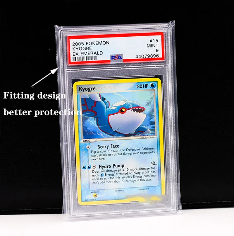 100 PCS/Lot Cards Sleeves Acid Free Transparent Perfect Fit Protector Perfect Size Sleeve For PSA/PTCG/BGS Card Brick