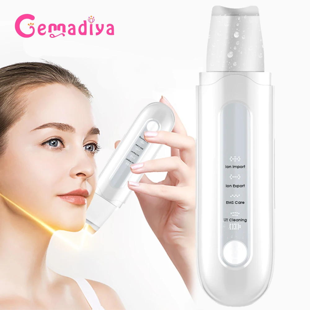 Ultrasonic Skin Scrubber Face Spatula Electric Pore Deep Cleaning Acne Blackhead Removers Peeling Shovel Beauty Devices Machine