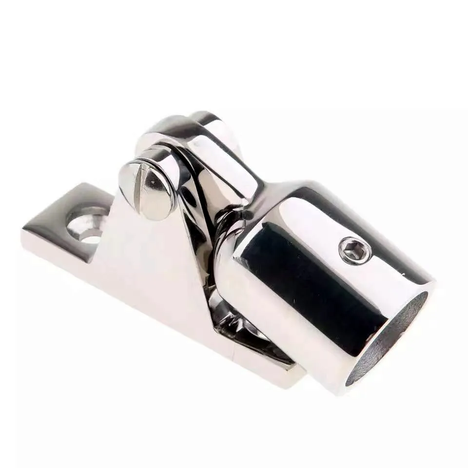 Stainless steel 316 Boat Bimini Top Fitting Deck Hinge Slide Cap Pipe Eye End Cap External Eye End Canopy Tube Boat Accessories