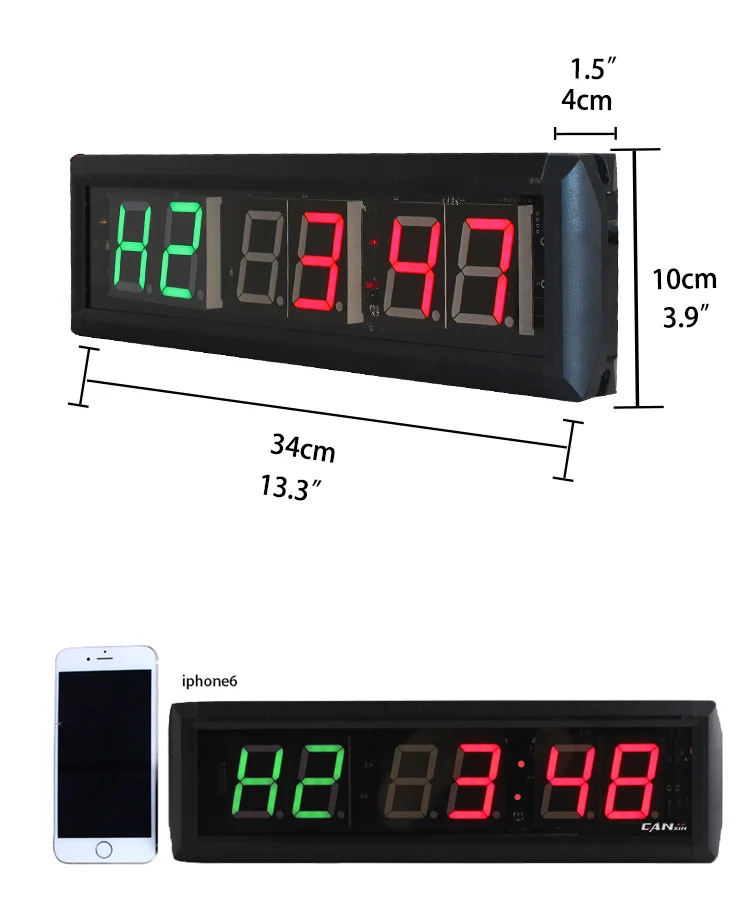 [Ganxin]1.8 Inch Gym Crossfit Timer LED Interval Timer Training Time And Rest Time Alternate Countdown