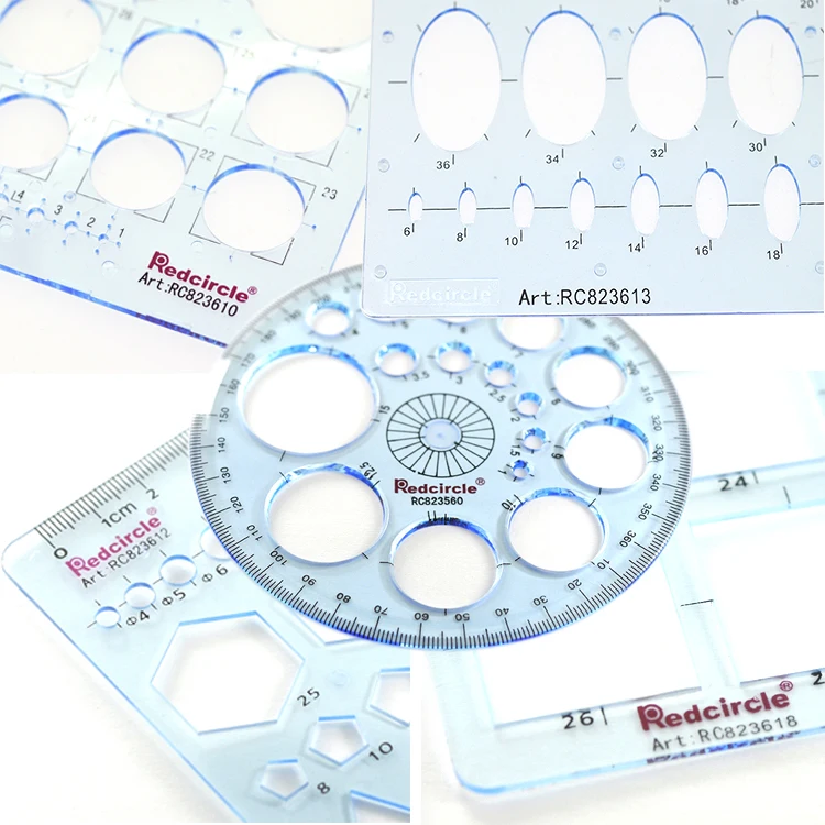 Butterfly Golden Monkey Red Ring Fashion Jewelry Design Drawing Ruler 16 PCS/Set Hard Thick Unbendable Stationery Items Template