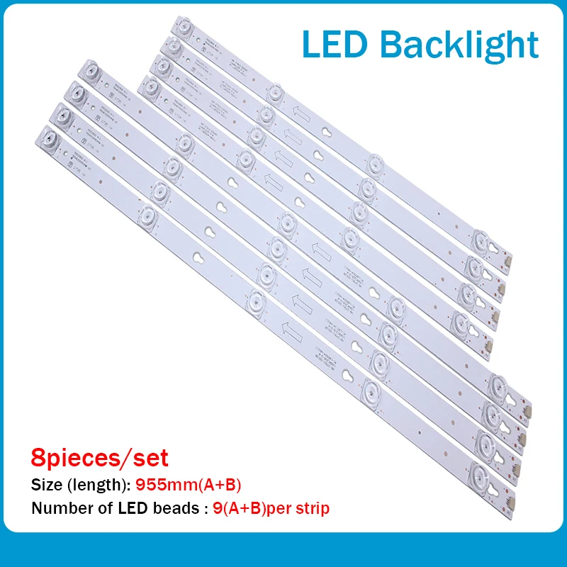 LED Backlight Strip(8) for TCL L55S4900FS L55S4900 TOT 55D2900 L55P2 L55E5800A 55S403 55S405 55S401 U55P6006 55UC6426 4C-LB5504