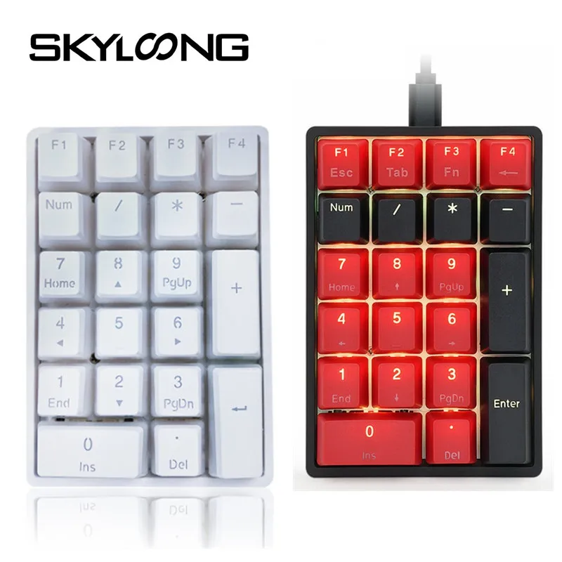 skyloong sk21s gk21s gk21 sk21 bluetooth 51 quente swappable numpad pbt keycaps rgb retroiluminado tipo c totalmente programavel gateron 01