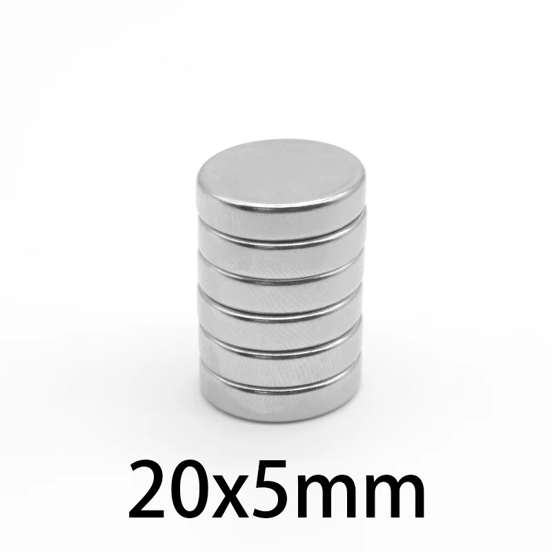 20x5 mm Magnetic Rare Earth Neodymium Magnets 20mmx5mm Super Strong disc Magnet 20mm*5mm strong magnet 20*5 mm