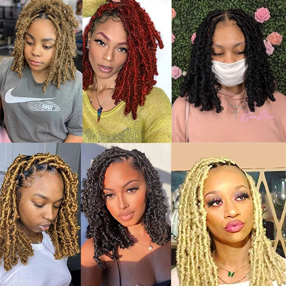 12 Pouces Meche Butterfly Locks Real Butterfly Locs Bob Crochet Hair Naturel 613 Blonde 30 27 Bug Colored Ombre Locks Butterfly Crochet Distressed Locs Crochet Hair