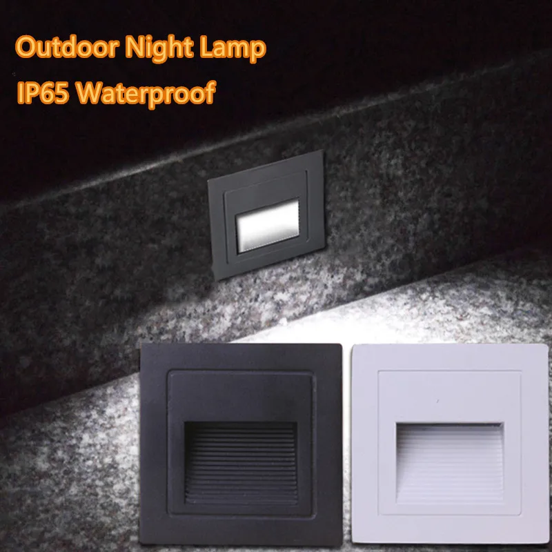 

Square 1W 3W IP65 LED Stair Light Step Light Recessed Buried Lamp Indoor/ Outdoor Waterproof Staircase Step Lights AC85-265V