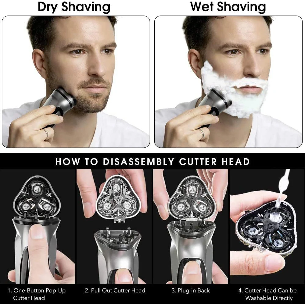 ENCHEN BlackStone Electric Face Shaver Razor for Men 3D Floating Blade Washable USB Rechargeable Shaving Beard Machine